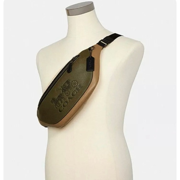 Coach Warren Colorblock Horse & Carriage Belt Bag Fanny Pack C5385 - Picture 2 of 7